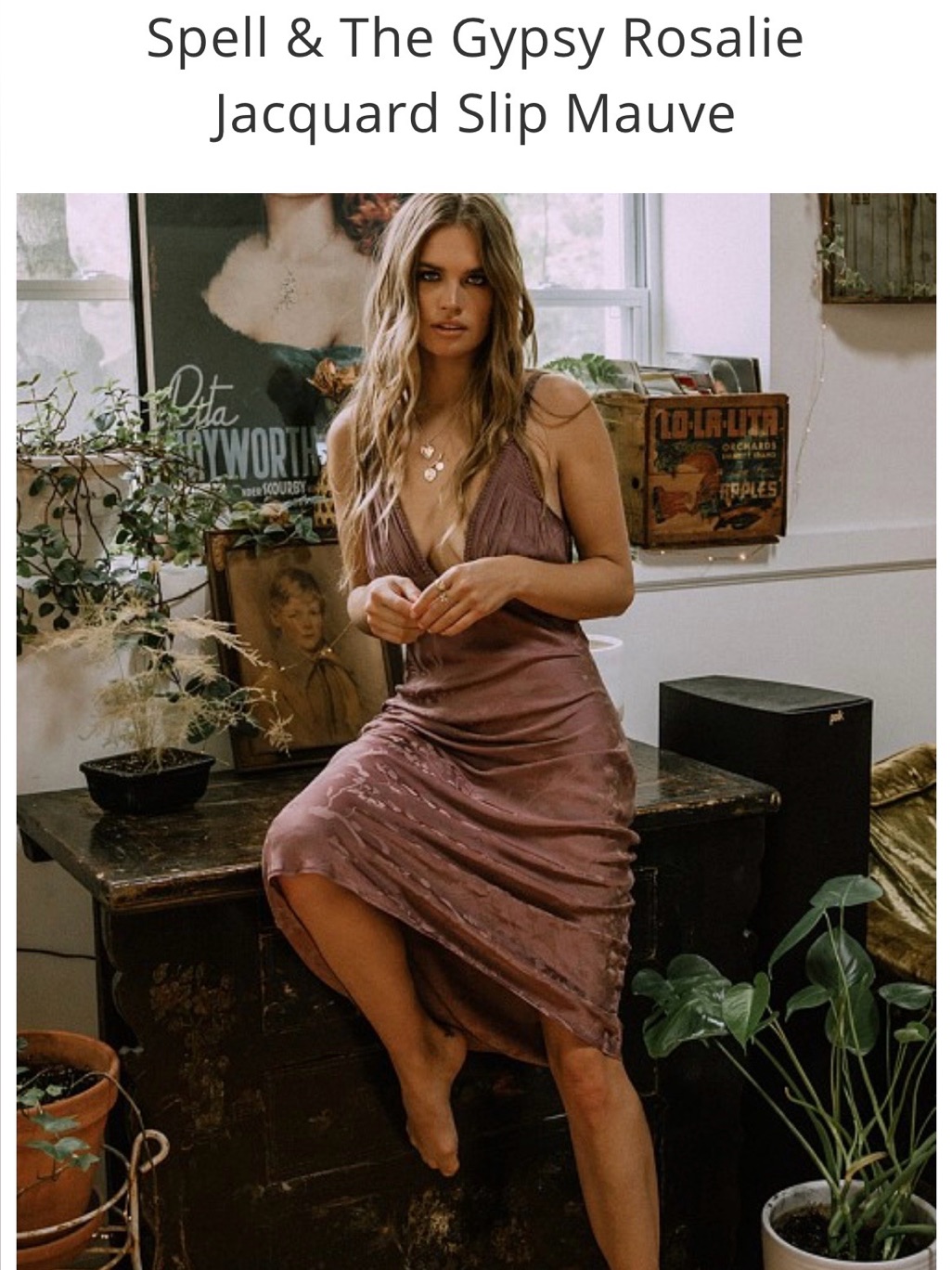 Nwt Spell Rosalie Jacquard Slip Dress